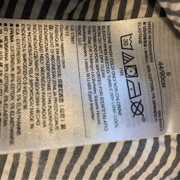 Banana Republic Women’s Riley Shirt - grey and white striped - Picture 4 of 4